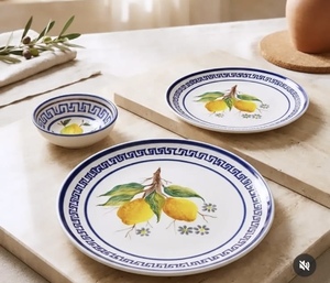 Juego de Vajilla de Cerámica Hecha a Mano, Ecológica, Apta para Microondas y Lavavajillas, con Diseño de Animales, para Fiestas, Kit de Tazas para Pastel - Product Image 1