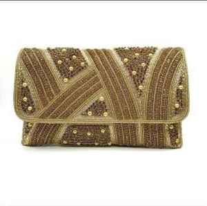 Blanc Agrémenté Embrayage Broderie Sac Pierre Travail Imitation Perle Vintage Papillon Solide Ensemble Complet Lien Chaîne Charme Sac - Product Image 4