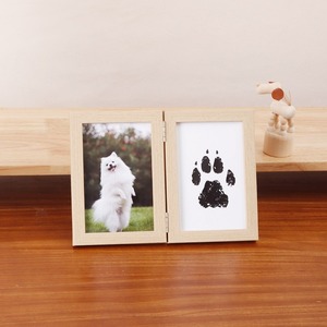 Huisdierglas & Hout Herdenkingsfotolijst Met Pootafdruk Diy Voor Honden En Katten Urnen Voor Crematie Voor Huisdieren - Product Image 4