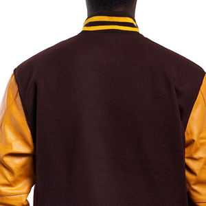Veste universitaire décontractée et tendance, 100% coton, tissée, non à capuche, fermeture éclair, col montant, couleur unie, personnalisable sur le devant - Product Image 6