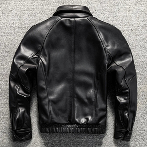 Chaqueta de Cuero para Hombre, Estilo Casual, Corte Entallado, Chaqueta de Cuero con Solapa para Hombre, Chaqueta de Cuero de Alta Calidad - Product Image 6