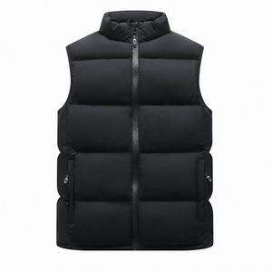 Chaleco brillante sin mangas con burbujas para hombre, chaqueta acolchada impermeable de invierno, transpirable, ligera, con logotipo personalizado, chaleco acolchado OEM - Product Image 2