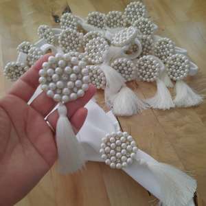 Anillos de servilletas, anillos de servilletas de ratán, anillos de servilletas de mimbre, Decoración de mesa - Product Image 1