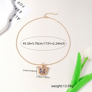 Collier avec <span class=keywords><strong>pendentif</strong></span> en forme de cœur de papillon, <span class=keywords><strong>porte</strong></span>-micro-<span class=keywords><strong>photo</strong></span>, chaîne réglable, bijoux tendance pour femmes - Product Image 4