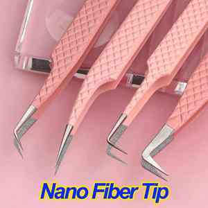 Pince à cils à pointe en fibre russe du meilleur volume, pince à épiler en acier inoxydable à isolation en forme de coeur, garantie de 2 ans - Product Image 5