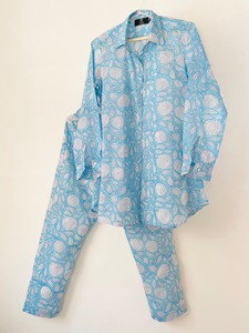 Y2K Flamingo Co-ord Set Robe en coton sans bretelles Tissé Longueur Midi Col fermé Fait à la main Fabricant indien Écologique Femmes - Product Image 6