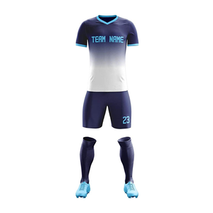 Venta al por mayor 100% de nailon transpirable ropa de fútbol diseño personalizado y tamaño OEM entrenamiento de fútbol uniformes en blanco - Product Image 5