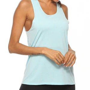 Débardeurs Muscle Fit couleur unie pour femmes débardeurs sans manches 100% coton débardeur pour femmes avec logo personnalisé à prix abordable - Product Image 4