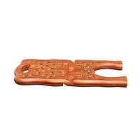 Support de livre en bois brun artisanal moderne avec boîte de rangement, design sculpté pliable, personnalisable