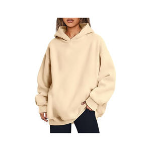 Sweat à capuche mode épais col rond sweat en coton super doux non polaire sweat à col rond - Product Image 1