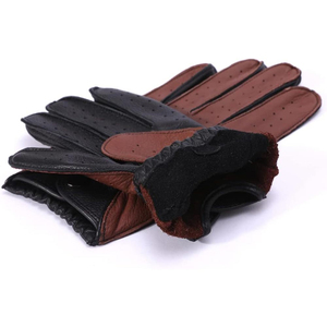 Women leather driving <b>gloves</b> half finger elegant look Driving <b>gloves</b> soft touch leather durable long use leather driving <b>gloves</b> - Product Image 3
