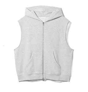 Hot Deal personnalisé recadrée sans manches sweats à capuche femme blanc coton éponge pull n'importe quelle taille femmes conception d'impression personnalisée - Product Image 4