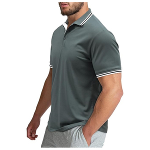 2025เสื้อกอล์ฟผู้ชายเสื้อโปโลแขนสั้นลำลองแห้งเร็วเสื้อยืดแฟชั่นที่กำหนดเองระบายอากาศ - Product Image 2