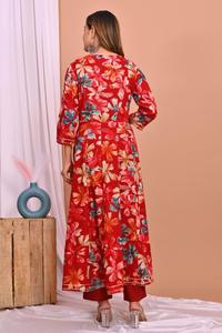 Soft Comfortable Women's Printed Rayon Formal Summer Loose Fit Floor-Length <b>Kurti</b> for Daily Wear Use Available Wholesale Indian - Product Image 3