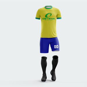 Conjunto de Camiseta y Pantalones Cortos de Fútbol Transpirables, 100% Poliéster, Secado Rápido, con Logotipo Frontal Personalizado, Nombre del Equipo, Uniformes de Equipo - Product Image 2