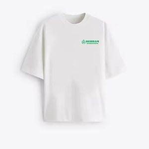 T-shirt pour homme 100% coton, qualité luxe, col rond côtelé, coupe oversize, manches classiques, écologique, respirant, streetwear, uni - Product Image 4