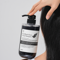 [SOY LAB] Shampooing antipelliculaire hydratant pour le cuir chevelu aux haricots noirs 500ml Formule à base de plantes Nourrissant et rafraîchissant pour les cuirs chevelus gras