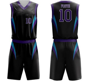 High Quality Customized 100% Polyester <b>Basketball</b> Uniform Best Design for Outdoor Sports Wear - Product Image 1