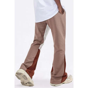 กางเกงวอร์มทรงขาบานผ้าฟลีซผสมโพลีเอสเตอร์และคอตตอนสำหรับผู้ชาย ทรงหลวมใส่สบาย เหมาะสำหรับโยคะ ฟิตเนส และสวมใส่ลำลอง - Product Image 4