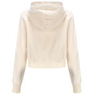 เสื้อครอปแขนยาวมีฮู้ดบุผ้าฝ้าย 100% สำหรับผู้หญิง ขายดี เป็นมิตรกับสิ่งแวดล้อม สวมใส่สบายในฤดูหนาว รับสกรีนโลโก้ - Product Image 2