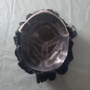 Taz Hair MGM Model Perruque Toupet pour Homme en Cheveux Humains Remy Indiens, Lace Front, Ondulation Water Wave, Souple, Systèmes de Prothèses Capillaires - Product Image 1