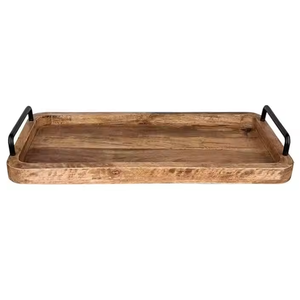 Bandeja DE SERVICIO DE MADERA hecha a mano moderna con mango Último diseño Alta calidad Uso estándar superior por decor IMPEX - Product Image 4