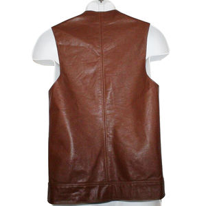 Gilets de motard de moto pour hommes sur mesure gilets formels en denim de grande taille en cuir véritable pour l'hiver - Product Image 4