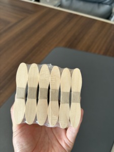 Cuillère à <span class=keywords><strong>glace</strong></span> en bois 75 mm, forme <span class=keywords><strong>mini</strong></span> <span class=keywords><strong>Magnum</strong></span>, biodégradable, qualité alimentaire, logo personnalisé disponible, directement de l'usine - Product Image 3