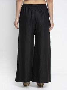 Wholesale Customized Summer Breathable Rayon <b>Linen</b> <b>Palazzo</b> Flare <b>Pants</b> Women Comfortable Loose Formal Pleated Front Trousers - Product Image 3