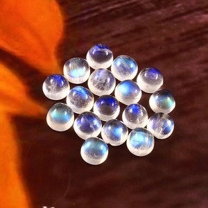 10X10MM AAA ++ Excellente coupe naturelle arc-en-ciel pierre de lune Cabochon dos plat semi-précieux pierres précieuses en vrac fabrication de bijoux tiers - Product Image 4
