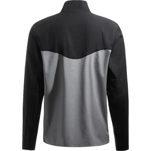 Pull à col polo zippé pour homme en gros, qualité OEM, étiquette personnalisée, tricot texturé - Product Image 3