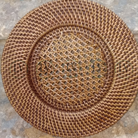 Sous-plat en rotin en forme de citrouille, assiettes de présentation en osier idéales pour la décoration de la récolte d'automne et les tables à manger, vente en gros du Vietnam