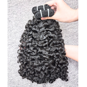 Cabello vietnamita de alta calidad Birmano Rizado Vip One Donor Salon Cabello ondulado Se puede blanquear Dominica Salon - Product Image 1