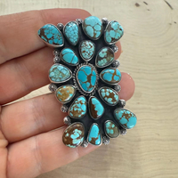 Bague ajustable en argent sterling 925 faite à la main avec turquoise numéro 8, sertie en clos, taille ovale, pierre précieuse naturelle, pour mariage et fête