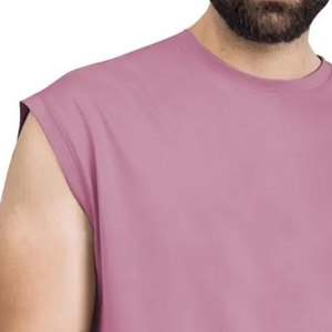 Camiseta sin mangas transpirable Camiseta sin mangas de verano de alta calidad Camiseta de algodón 100% de tamaño adulto - Product Image 5