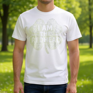 T-shirt promozionale I Am The Redhead, girocollo, manica corta, unisex, per adulti, stampa serigrafica - Product Image 4
