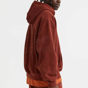 Nueva llegada sudaderas con capucha de gran tamaño para hombres sudadera de jersey liso para impresión de logotipo personalizado sudaderas con capucha de moda para hombres - Product Image 6