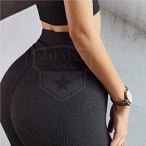 2025 nouveauté ensemble de Yoga d'entraînement sur mesure pour les femmes meilleur prix bas quantité minimale de commande Spandex/Polyester matériel motif solide - Product Image 5