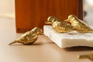 Perilla de Metal Dorado con Diseño de Pájaro para Gabinetes, Cajones y Puertas, Elegante Tirador Decorativo para Decoración del Hogar y Muebles con Estilo - Product Image 2