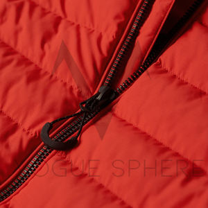 Chaquetas acolchadas de invierno con logotipo frontal personalizado cálidas para hombre, cuello levantado de lona, transpirables para exteriores - Product Image 6