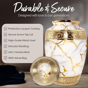 Handmade <b>Large</b> Adult Size Mosaic Aluminium Glass Cremation <b>Urn</b> Individual Tiles Hand Applied Unique Funerals Funeral Supplies - Product Image 4