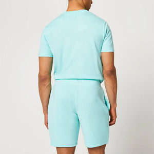 Ensembles de shorts d'été pour hommes en gros personnalisés confortables 100% coton T-Shirts Shorts Logo personnalisé couleur unie tenue décontracté - Product Image 4