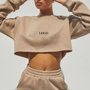 Ropa de invierno para mujer, Sudadera corta, talla de Color personalizada, servicio OEM, ropa de mujer, sudadera transpirable para mujer - Product Image 1