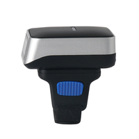 Escáner de Código de Barras Inalámbrico Láser 1D, Lector de Dedos Portátil BT Compatible con Android para Inventario de Almacén