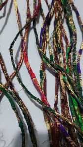 Custom Made Embroidered Sari Silk Ribbon Braids Made From <b>Recycled</b> Sari Silk Embroidered Fabrics for Resale - Product Image 6