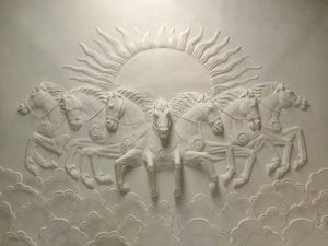 Modern Style Marble Horse Wall Panel Horse <strong>Stone</strong> Wall Panel <strong>Statue</strong> <strong>for</strong> Home Decor - Product Image 2