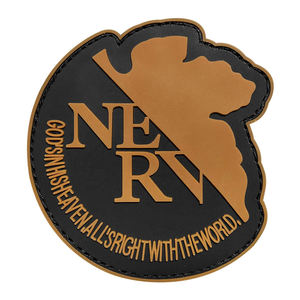 Parche de Goma PVC Anti Hero, Logotipo Personalizado, Máximo Esfuerzo, Insignia Roja y Negra, Insignia de Moral, Flor, Respetuoso con el Medio Ambiente, Reverso de Gancho, 3D, OEM - Product Image 6