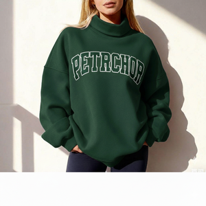 <b>Women</b> Modern Oversized Mockneck Solid Long Casual Autumn Winter <b>Top</b> Relaxed Fit Street Style Soft Everyday Comfort - Product Image 1