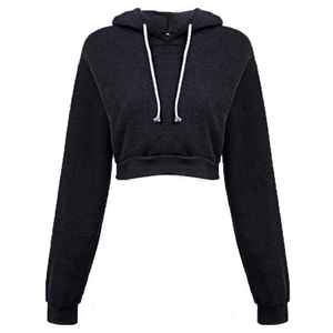 Haut à capuche court personnalisé pour femmes, conçu pour un streetwear élégant, offrant confort, chaleur et une coupe moderne. - Product Image 3