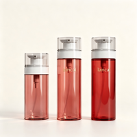 Bouteille cosmétique de luxe avec bouton-poussoir intégré et paille, en plastique sans BPA, anti-fuite, avec couvercle à paille à pression, pour huiles de luxe
